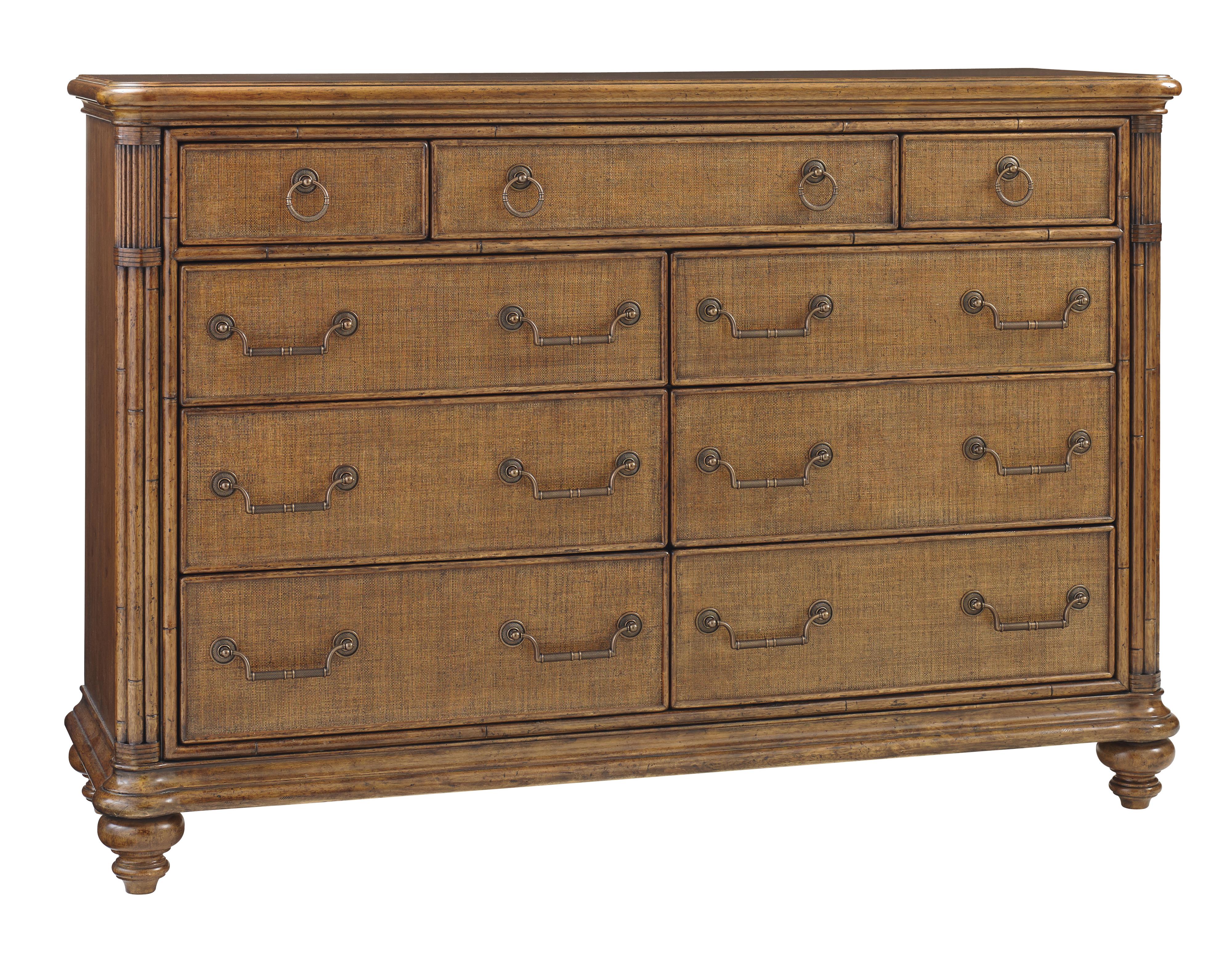 Tommy Bahama Home Bali Hai BAL580100 9 Drawer Dresser HomeWorld Furniture Dressers